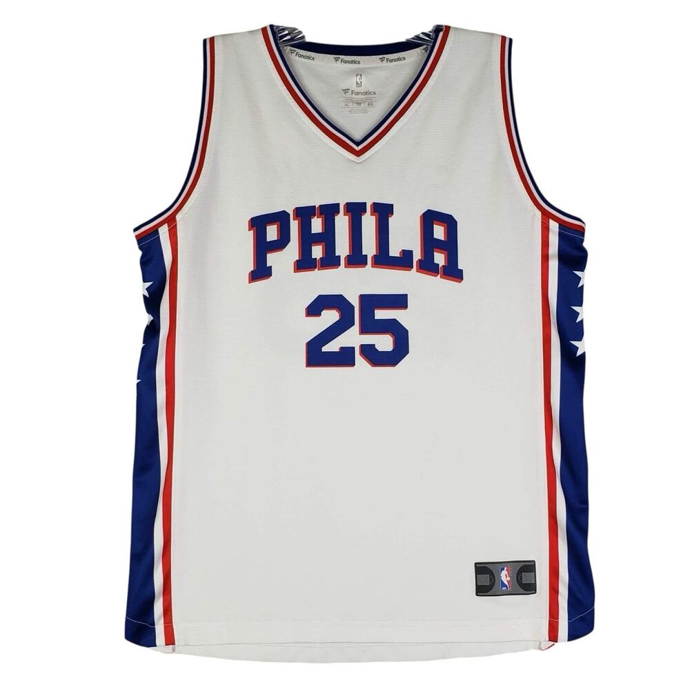 Ben Simmons #25 Philadelphia 76ers Fanatics NBA Jersey White Youth Size XL